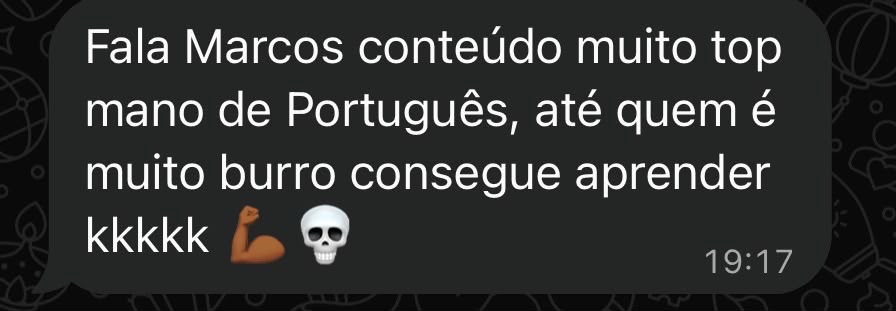 Depoimento de aluno: conteúdo muito top de português, até quem acha difícil consegue aprender