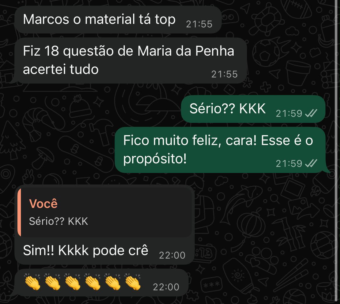 Depoimento de aluno sobre o Anti-Vade Mecum 3.0