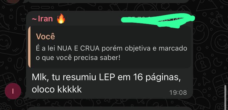 Depoimento de aluno sobre o Anti-Vade Mecum 3.0