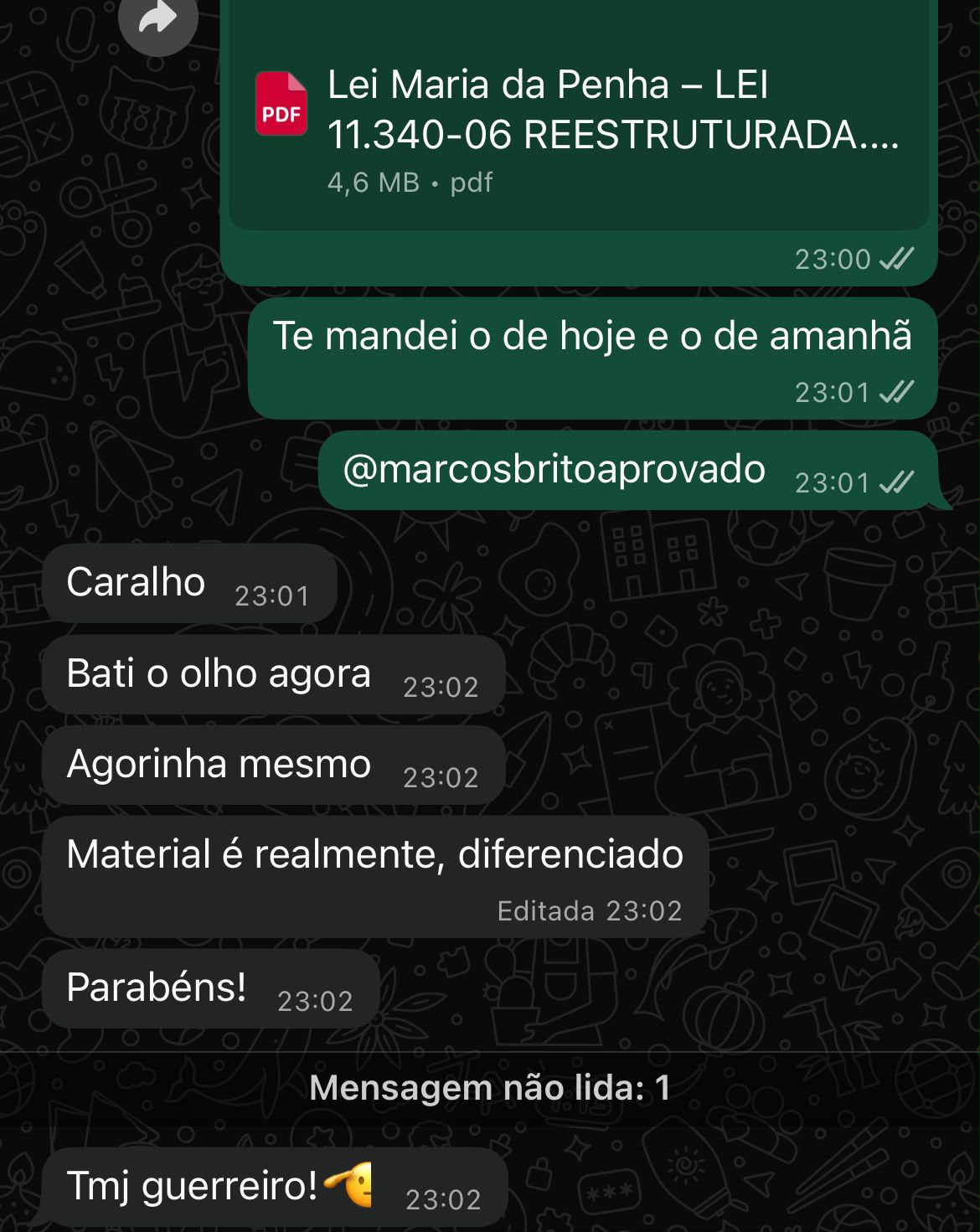Depoimento de aluno sobre o Anti-Vade Mecum 3.0