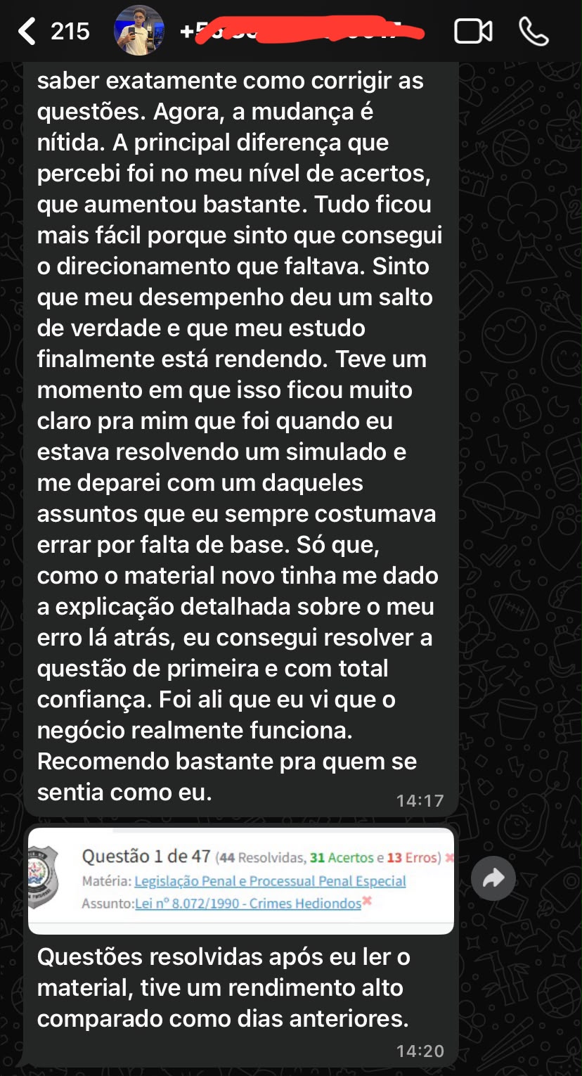 Depoimento de aluno: 31 de 44 em Crimes Hediondos